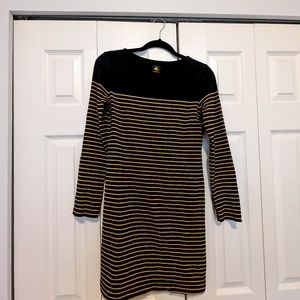 Petit bateau gold stripped dress size small